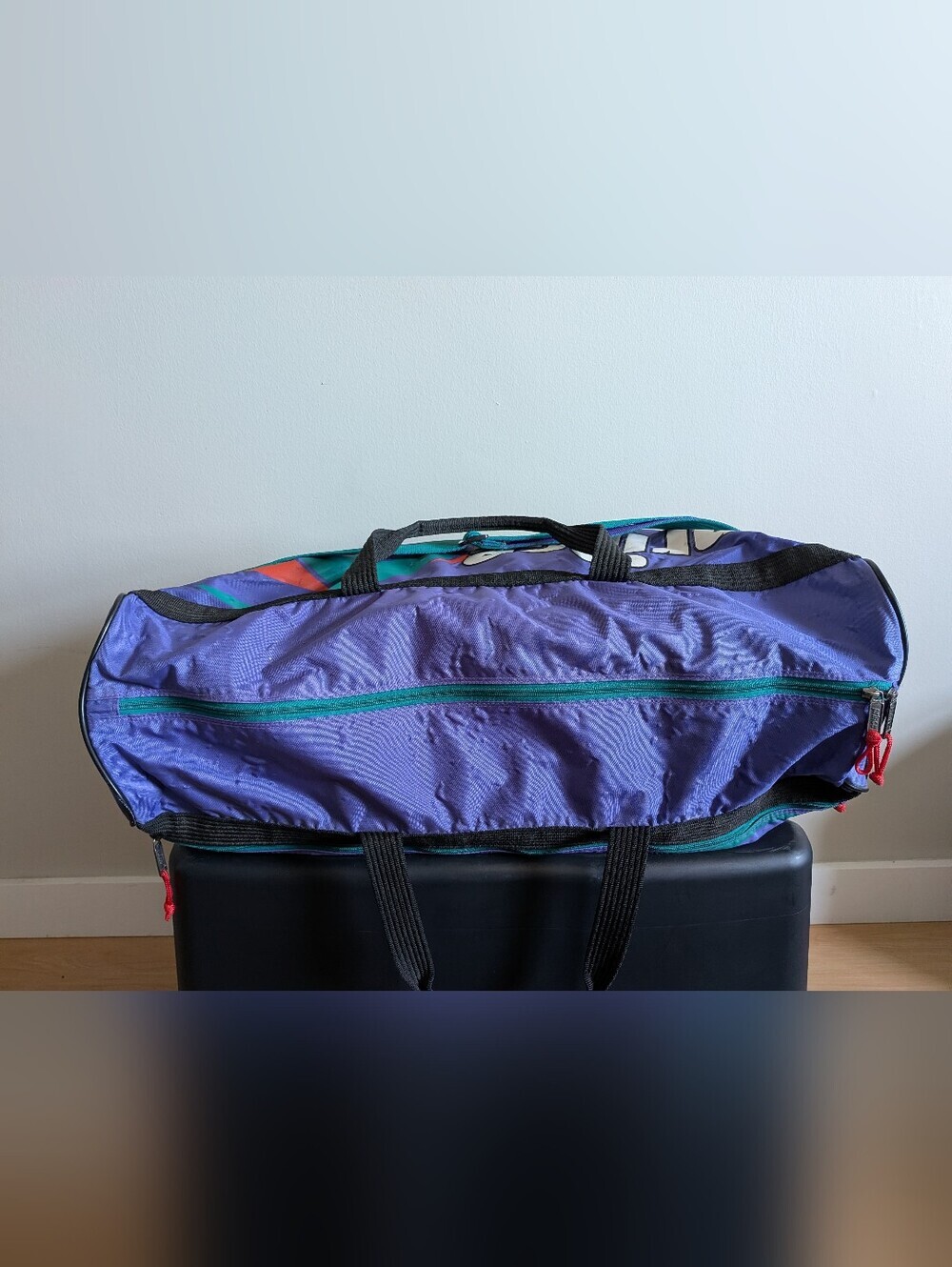 Vintage Prince Tennis Duffel Bag Purple Retro Gym Travel Sports Bag 80s 90s - Picture 5 of 10
